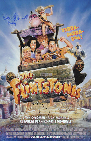 Rosie O'Donnell Signed The Flintstones 11x17 Movie Poster w/Betty (SCHWARTZ COA)