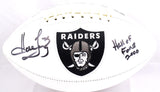 Howie Long Autographed Raiders Logo Football w/HOF- Beckett W Hologram *Black