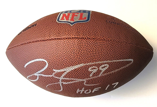 Jason Taylor Signed Miami Dolphins The Duke Replica Football W/ HOF 17 Beckett