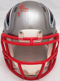 DRAKE LONDON AUTOGRAPHED FALCONS FLASH GRAY SPEED MINI HELMET BECKETT QR 206127