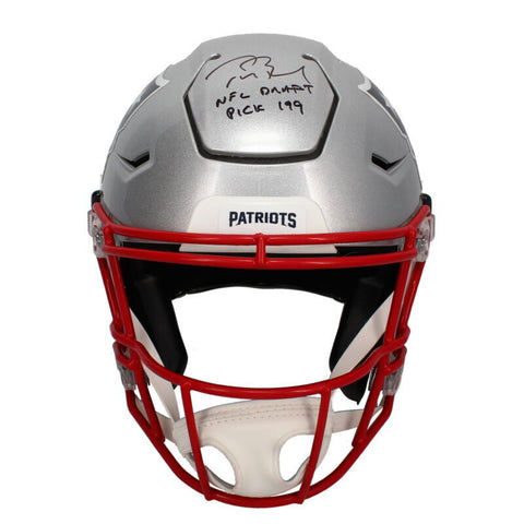 Tom Brady Autographed "NFL Draft Pick 199" Speed Flex Helmet Fanatics LE 50
