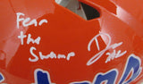 D. J. Lagway Signed/Inscr Orange Full Size Authentic Helmet Florida JSA 197050