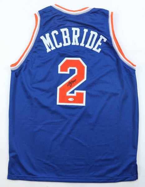 Deuce McBride Signed New York Knicks Blue Jersey (JSA) 2021 NBA Draft Pk / Guard