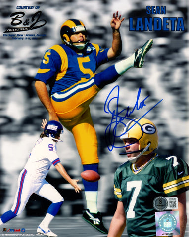 Sean Landeta Autographed Los Angeles Rams 8x10 Photo PL Beckett 56823
