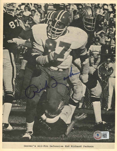 Richard Jackson Autographed Denver Broncos 8x10 Photo Beckett 51121