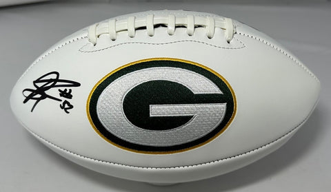 Packers RASHAN GARY Signed White Panel Green Bay LOGO Football AUTO - JSA