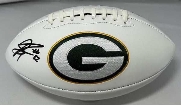 Packers RASHAN GARY Signed White Panel Green Bay LOGO Football AUTO - JSA
