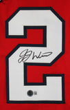 J.J. Wetherholt Authentic Signed Red Pro Style Jersey Autographed BAS Witnessed