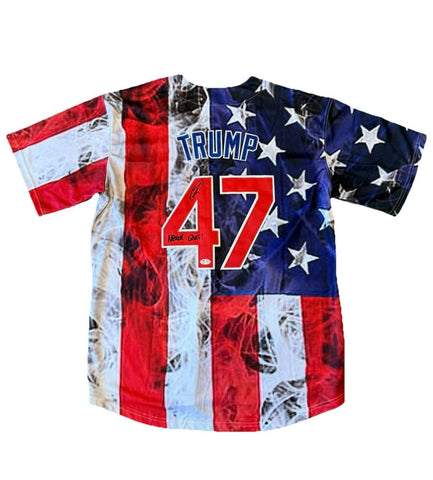 Robert O'Neill Signed Donald Trump Jersey Inscribed "Never Quit!"(PSA) Navy Seal