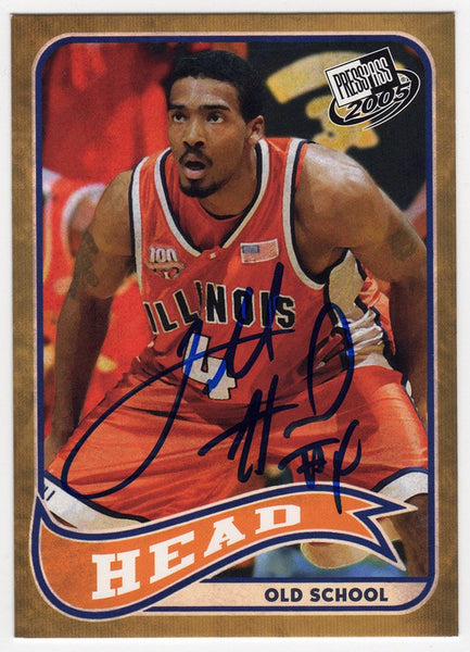 Luther Head Signed Illinois 2005 Press Pass Old School Rookie Card #10 -(SS COA)