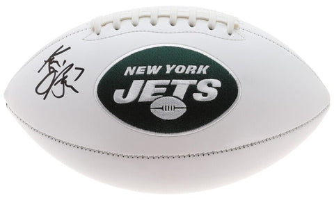 Ken O'Brien Signed New York Jets Logo Football (JSA COA) 2xPro Bowl Quarterback