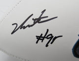 Jalen Carter Autographed White Philadelphia Eagles Logo Football JSA 183556