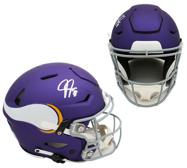 Justin Jefferson Signed Minnesota Vikings Speed Flex Authentic Tribute Helmet