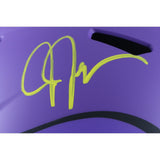 Justin Jefferson Autographed Minnesota Vikings F/S Rave Helmet Beckett 50135