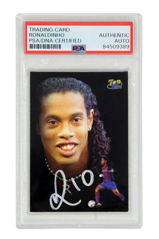 Ronaldinho Signed 2003 Mundicromo Las Fichas De La Liga #621 - PSA Authentic