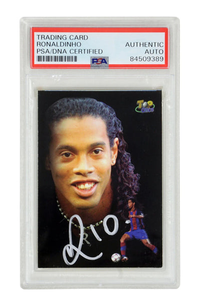 Ronaldinho Signed 2003 Mundicromo Las Fichas De La Liga #621 - PSA Authentic