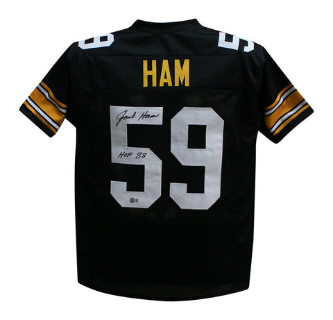 Jack Ham Autographed/Signed Pro Style Black XL Jersey HOF Beckett 35511