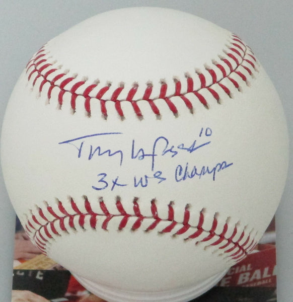 Cardinals TONY LARUSSA Signed Official MLB Baseball AUTO w/ "3 x WS Champ" - JSA