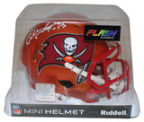 Warren Sapp Autographed Tampa Bay Buccaneers Flash Mini Helmet Beckett 35977