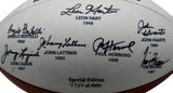 Notre Dame Heisman Signed by (7) Logo Football Tim Brown Hornung JSA 212849