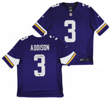 Vikings Jordan Addison Authentic Signed Purple Nike Limited Jersey BAS Witnessed