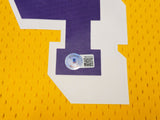 LAKERS SHAQUILLE O'NEAL AUTOGRAPHED M&N 1996-97 HWC JERSEY XL BECKETT 235512