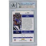 Ray Lewis Autographed 2017 Playoff #101 Slabbed Trading Card Beckett 50021