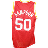 Ralph Sampson Autographed Pro Style Red XL Jersey HOF Beckett Witness 49737