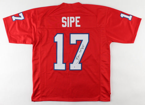 Brian Sipe Signed 1984 New Jersey Generals USFL Jersey (Beckett) Ex-Browns Q.B.
