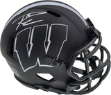 Russell Wilson Auto Wisconsin Black Eclipse Speed Mini Helmet RW Holo Beckett