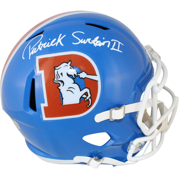 Patrick Surtain Autographed Denver Broncos F/S TB Helmet Beckett Witness 53134