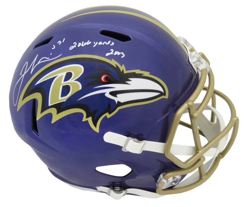 Jamal Lewis Signed Ravens FLASH Riddell F/S Rep Helmet w/2,066 Yds 2003 (SS COA)