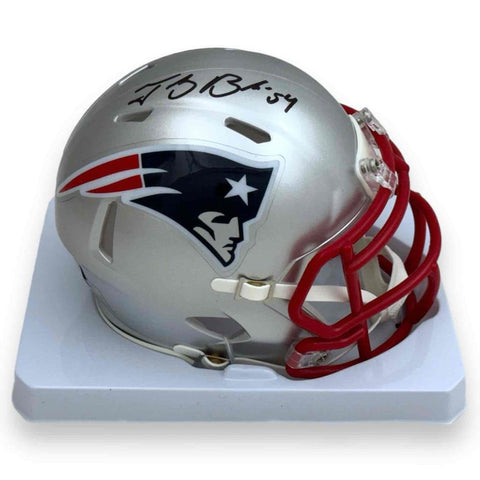 Tedy Bruschi Autographed Signed New England Patriots Slate Mini Helmet - Beckett