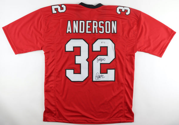 Jamal Anderson Signed Atlanta Falcons Jersey Inscribed "Dirty Bird" PSA QR Code