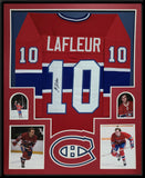 FRAMED MONTREAL CANADIENS GUY LAFLEUR AUTOGRAPHED SIGNED JERSEY JSA COA