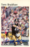 Terry Bradshaw Autographed Pittsburgh Steelers Mini Poster 46/50 JSA 46180