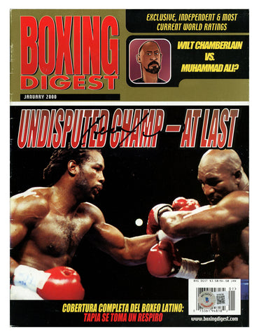 Lennox Lewis Autographed Signed Boxing Digest Magazine Beckett BAS QR #BK08798