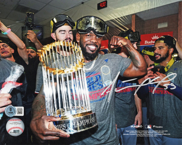 Adolis Garcia Signed Texas Rangers 2023 World Series Champions 8x10 Photo BAS