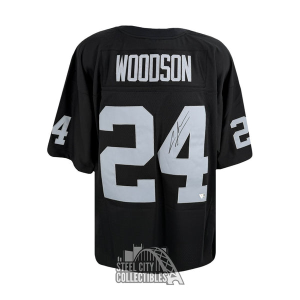 Charles Woodson Autographed Raiders Mitchell & Ness Black Jersey - Fanatics
