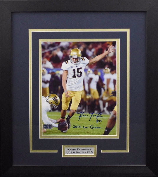 KA'IMI FAIRBAIRN AUTOGRAPHED UCLA BRUINS 8x10 FRAMED PHOTO W/ 2015 LOU GROZA