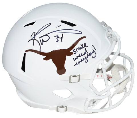 RICKY WILLIAMS SIGNED TEXAS LONGHORNS FULL SIZE HELMET W/ SMOKE WEED EVERYDAY