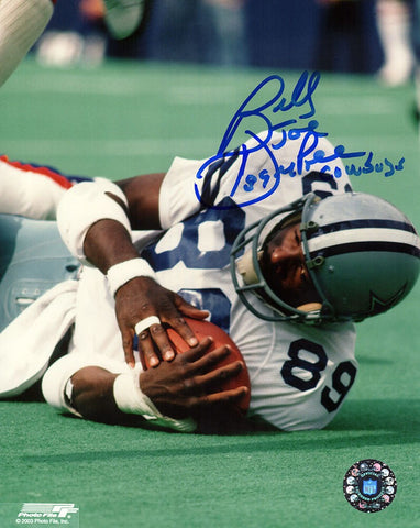 Billy Joe Dupree Signed Cowboys Recovering Football 8x10 Photo w/Cowboys -SS COA