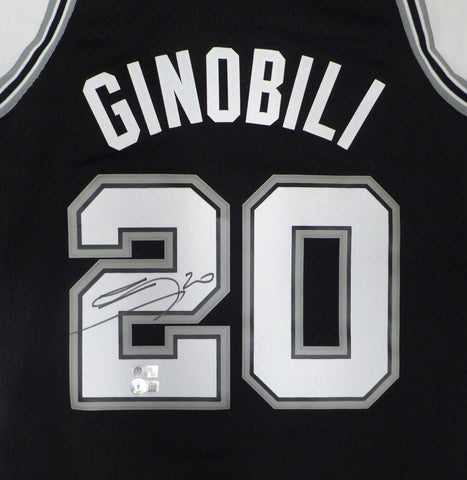 Spurs Manu Ginobili Autographed 2002-03 Mitchell & Ness Jersey Beckett W223105