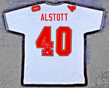 Mike Alstott Signed Tampa Bay Buccaneers Jersey (Beckett COA) 6xPro Bowl Full Bk