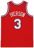 FRMD Allen Iverson 76ers Signed Red 2002-03 Mitchell & Ness Jersey