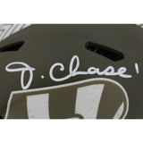 JaMarr Chase Autographed Cincinnati Bengals 22STS Authentic Helmet Beckett 48972