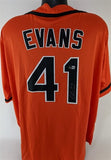 Darrell Evans Signed San Francisco Giants Throwback Jersey Beckett Witness QR
