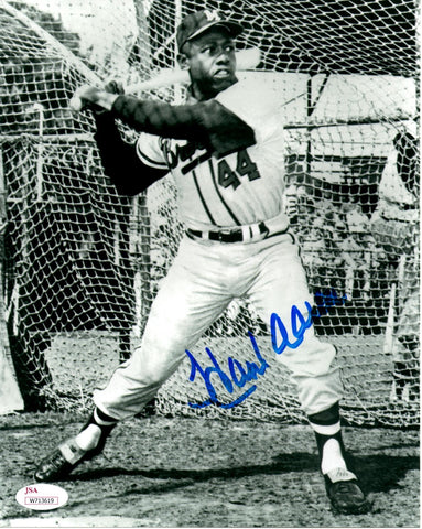 Braves Henry HANK AARON Signed 8x10 AUTO Photo #11 AUTO ~ HOF '82 1957 MVP - JSA