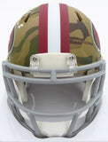 TREY LANCE AUTOGRAPHED SIGNED 49ERS CAMO SPEED MINI HELMET BECKETT QR 194737