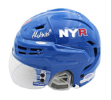 Alexia Lafreniere Signed New York Rangers Authentic Blue NHL Helmet - UDA
